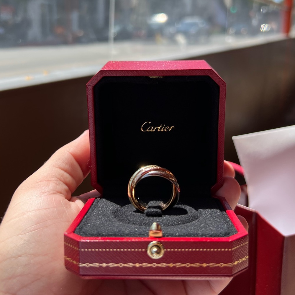 2022 Cartier Trinity ring, size 8 3/4 (59), can be resized through Cartier
